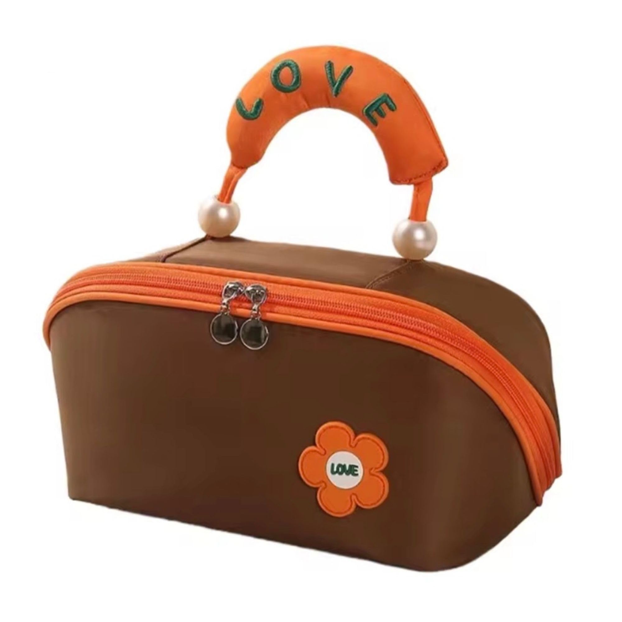 MYMODAGLAM Large Makeup Bag – Spacious Travel Cosmetic Pouch, Cute Tre – MyModaGlam