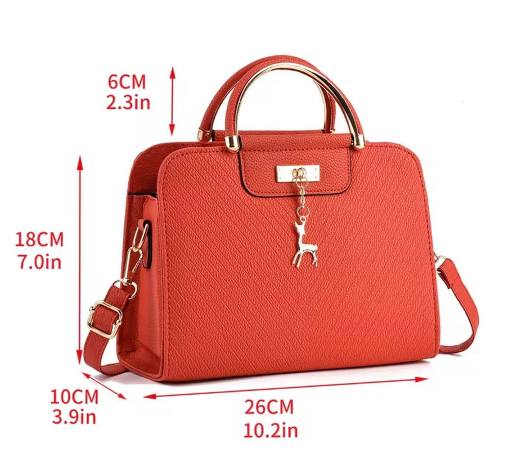 MYMODAGLAM Women’s Top Handle Satchel Handbag – Small Structured Croc Texture Purse for Work, Party, Wedding