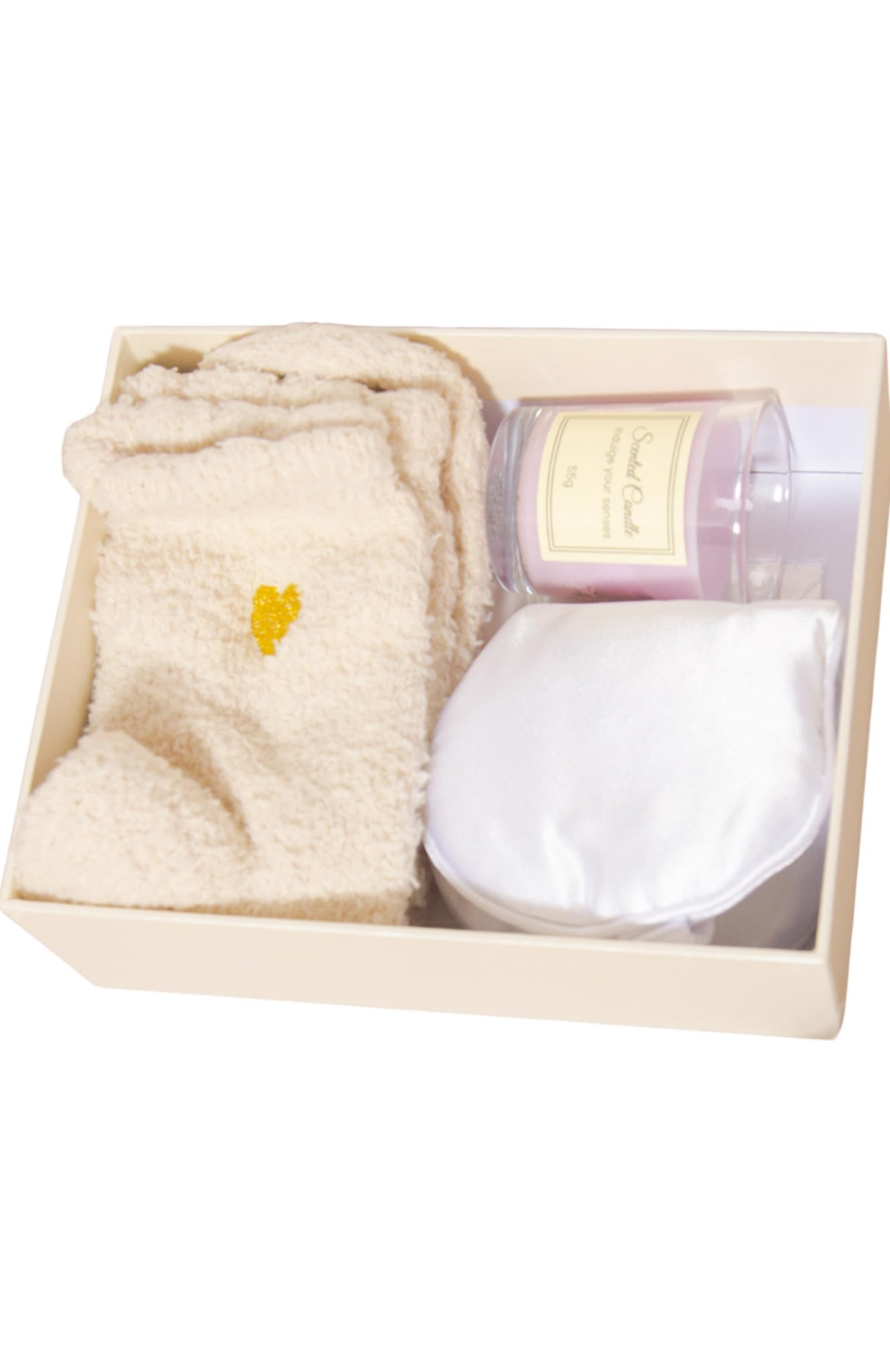 Spa Gift Set for Women – Self Care Gift Basket with Candle, Cozy Socks & Silk Eye Mask – Birthday/Mothers Day Gifts for Women, Stress Relief, Relaxation Gifts for Her, Mom, Wife