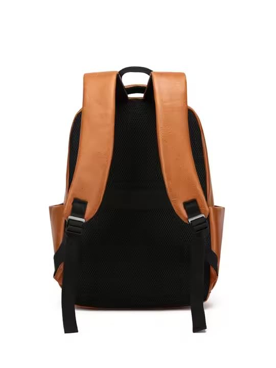 MYMODAGLAM PU Leather Backpack for Men & Women - Work & College Backpack with Laptop Compartment