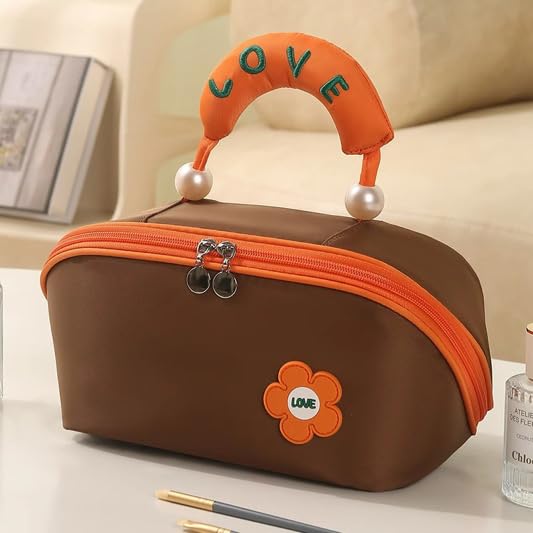 cute travel makeup bags Brown Leopard Bag | Cosmetic perfect for women and girls on the go The 7 Best Makeup Bags