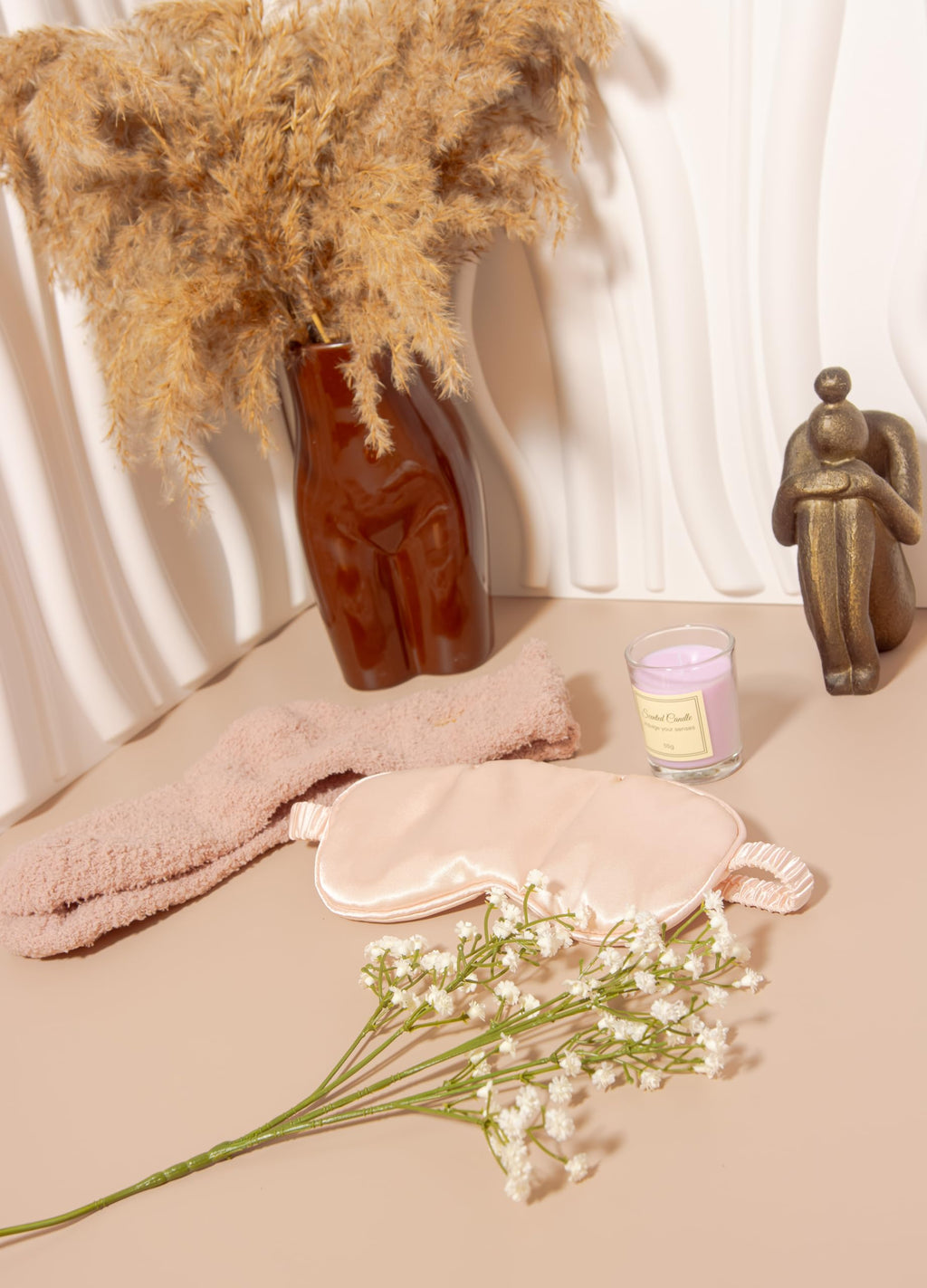 Spa Gift Set for Women – Self Care Gift Basket with Candle, Cozy Socks & Silk Eye Mask – Birthday/Mothers Day Gifts for Women, Stress Relief, Relaxation Gifts for Her, Mom, Wife