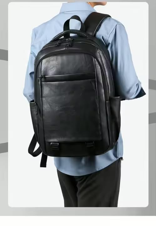 MYMODAGLAM PU Leather Backpack for Men & Women