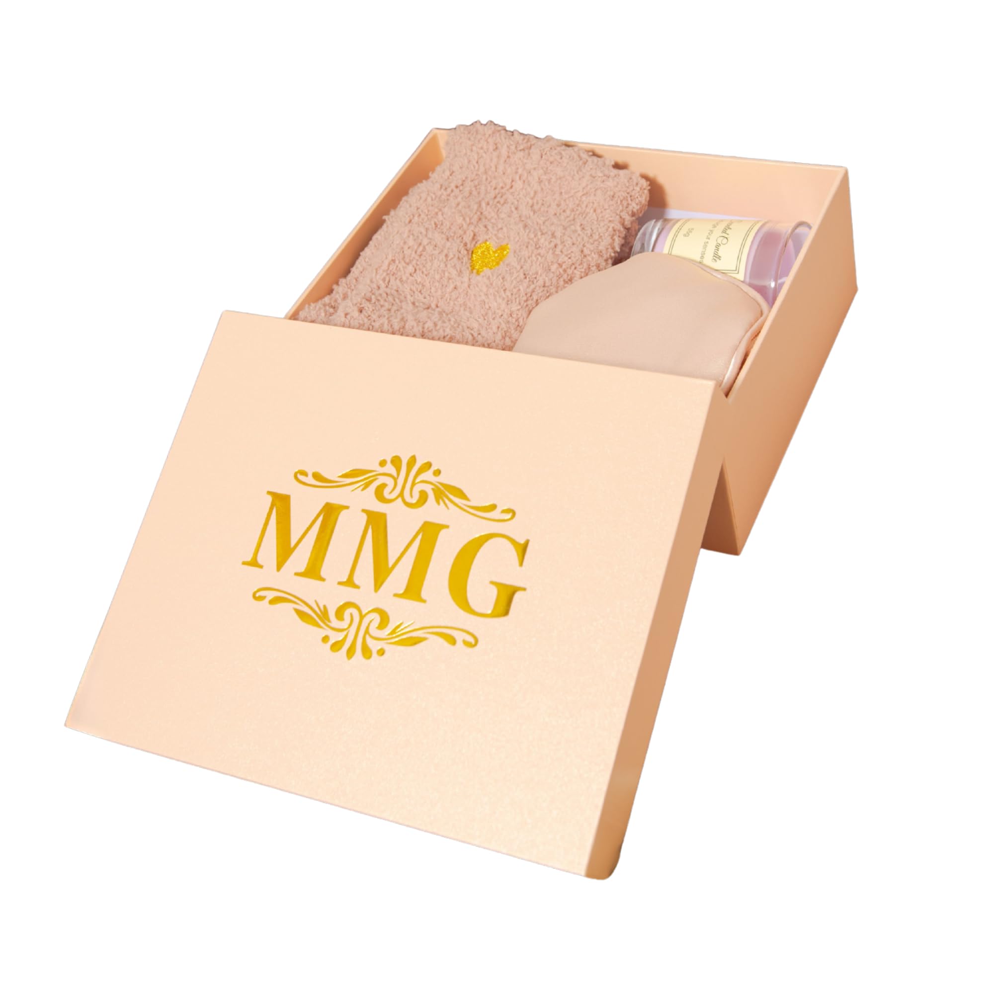 Spa Gift Set for Women – Self Care Gift Basket with Candle, Cozy Socks & Silk Eye Mask – Birthday/Mothers Day Gifts for Women, Stress Relief, Relaxation Gifts for Her, Mom, Wife