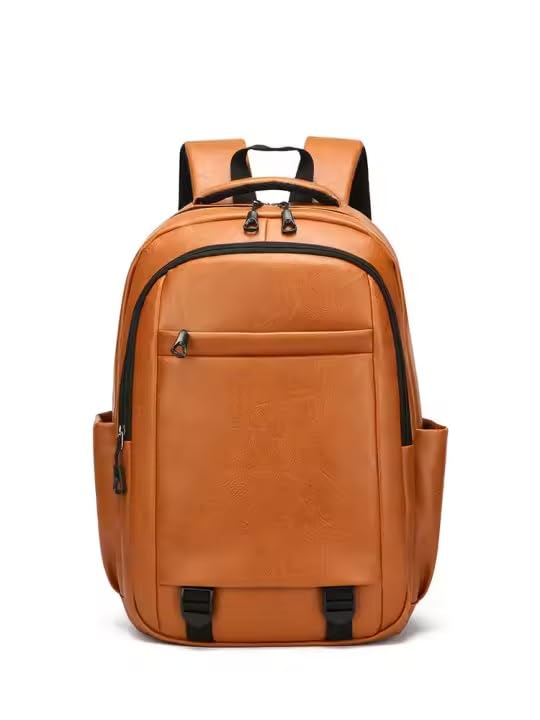 MYMODAGLAM PU Leather Backpack for Men & Women - Work & College Backpack with Laptop Compartment