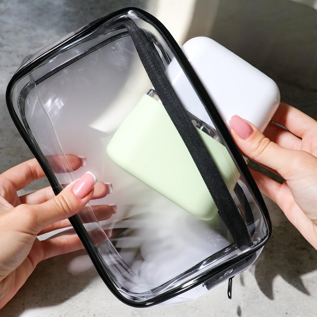 MYMODAGLAM Travel Bottle Set – TSA Approved, Leakproof Toiletry Kit for Carry-On, Refillable Containers for Spring & Summer Travel (Soft Beige/Light Gray/Sage Green)