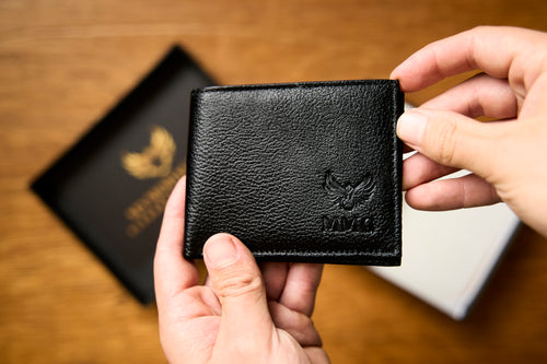 MYMODAGLAM Slim Wallet and Keychain Gift Set — lightweight minimalist card holder wallet with matching keychain, everyday carry accessories for men and women